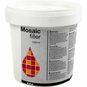 Mosaikfliesen-Fugenmasse, Weiß, 1000ml/ 1 Eimer von Diverse