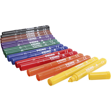 PRIMO Stoffmalstifte, Sortierte Farben, 12x8 Stk/ 1 Pck PRIMO Stoffmalstifte, Sortierte Farben, 12x8 Stk/ 1 Pck von Diverse