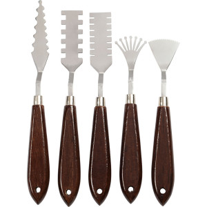 Palettmesser-Set, L 17-21 cm, B 2-3 cm, 5Stk/ 1 Pck von Diverse