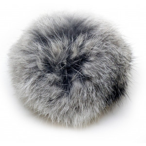 Pompon Quaste Kaninchenhaar Grau 100 mm von Diverse