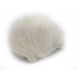 Pompon Quaste Kaninchenhaar Natur 60 mm von Diverse