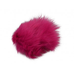 Pompon Quaste Kaninchenhaar Rosa 60 mm von Diverse