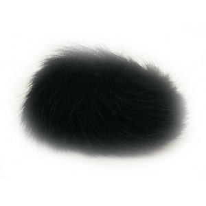 Pompon Quaste Kaninchenhaar Schwarz 60 mm von Diverse