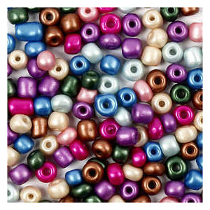 Rocaille-Perlen Mix, Größe 4/0, D: 5mm, 720g, Metallic-Farben von Diverse