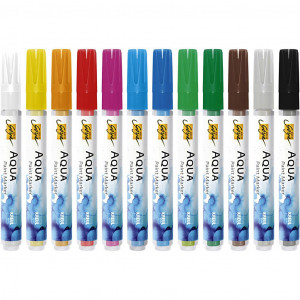 SOLO GOYA Aqua Paint Marker-Sets, Sortierte Farben, 12 Stk/ 1 Pck von Diverse