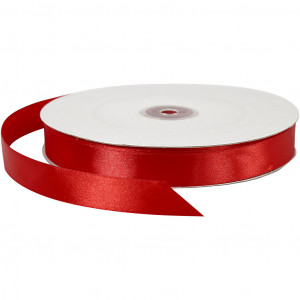 Satinband, B 20 mm, Rot, 100m/ 1 Rolle von Diverse