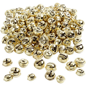 Schellen, D 13+15+17 mm, Gold, 220sort./ 1 Pck von Diverse