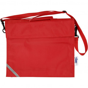 Schultasche, rot, T: 6 cm, Gr. 36x31 cm, 1 Stk. von Diverse