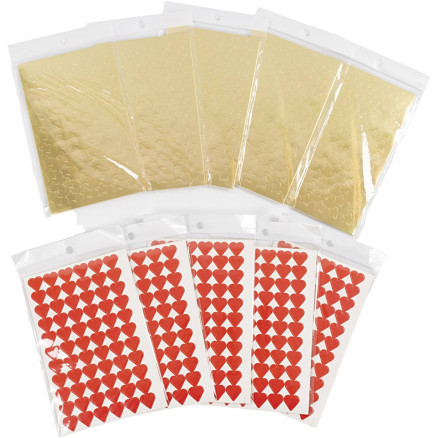 Sticker, Herzen und Sterne, Größe 14 mm, 100 Bl./ 1 Pck Sticker, Herzen und Sterne, Größe 14 mm, 100 Bl./ 1 Pck von Diverse