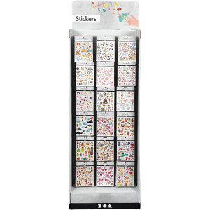 Sticker Display - Sortiment, H 1500 mm, T 250 mm, B 580 mm, 432 Teile/ von Diverse