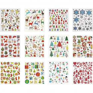 Stickerbuch, Weihnachten, 15x16,5 cm, 12 Bl./ 1 Pck von Diverse