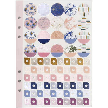Stickerheft, Blumen, A5, gold, lila, rosa, 1 Stk. Stickerheft, Blumen, A5, gold, lila, rosa, 1 Stk. von Diverse