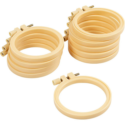 Stickrahmen, Rund, D 9,5 cm, 10 Stk/ 1 Pck Stickrahmen, Rund, D 9,5 cm, 10 Stk/ 1 Pck von Diverse