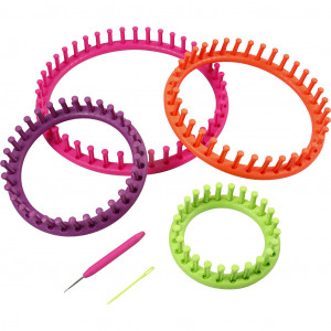 Strickringe, D: 12-17-22-27cm, 1 Set von Diverse