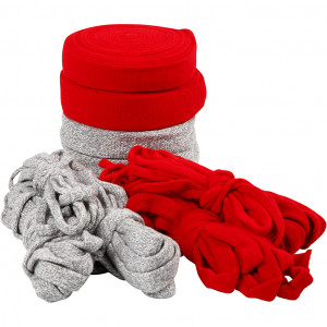 Strickschlauch, Grau, Rot, B 10-40 mm, Inhalt kann variieren , 50 m/ 1 von Diverse