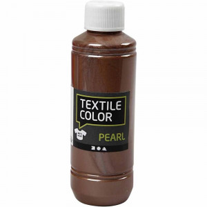 Textilfarbe, Perlmutt, Braun, 250ml/ 1 Fl. von Diverse