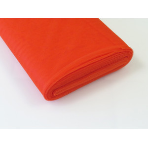 Tüll-Stoff Nylon 83 Dunkel Orange 145cm - 50cm von Diverse