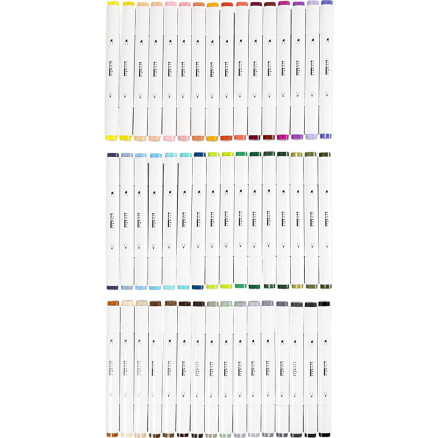 Twin Marker Filzstifte, Strichstärke 1+8 mm, Standard-Farben, 48 Stk/ 1 Pck Twin Marker Filzstifte, Strichstärke 1+8 mm, Standard-Farben, 48 Stk/ 1 Pck von Diverse