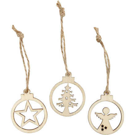 Weihnachtsanhänger, D 3 cm, Dicke 2,7 mm, 24 Stk/ 1 Pck Weihnachtsanhänger, D 3 cm, Dicke 2,7 mm, 24 Stk/ 1 Pck von Diverse