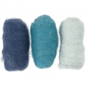 Wolle zum Nadelfilzen Blue Harmony 3x10g von Diverse