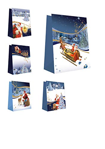 Diverse 10 Geschenktüten Weihnachten 23x18x10 Weihnachtstüten Geschenktasche 22-2023 Weihnachtstaschen Tüten von Diverse