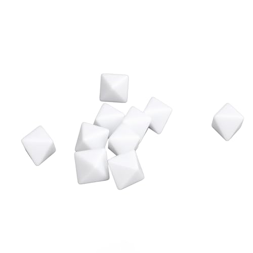 30 Leere Weiße DIY-Würfel, Schlagfester Kunststoff, Tragbar Zum Bedrucken oder Gravieren von Lernspielzeug für, für Brettspiele oder Mathe-Spiele von Diyeeni