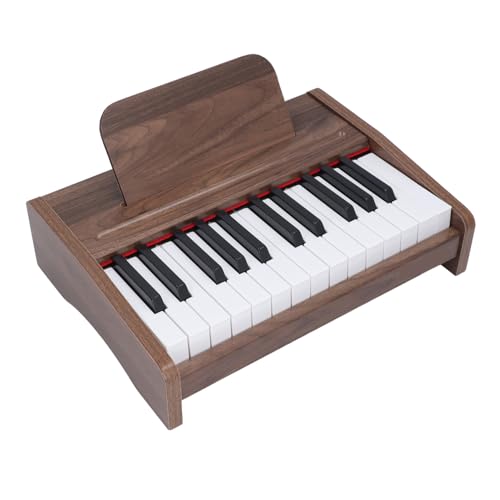 Keyboard-Klavier mit 25 Tasten, Holz-Klaviertastatur für Kinder, Integrierte Mehrere Musiksounds und Beats, Tragbares Digitalpiano mit Tastaturaufklebern, Gebu (Typ 1) von Diyeeni