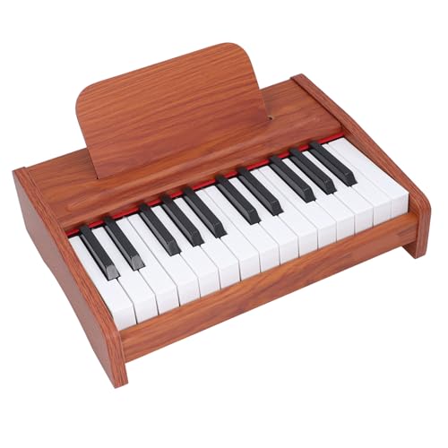 Keyboard-Klavier mit 25 Tasten, Holz-Klaviertastatur für Kinder, Integrierte Mehrere Musiksounds und Beats, Tragbares Digitalpiano mit Tastaturaufklebern, Gebu (Typ 2) von Diyeeni