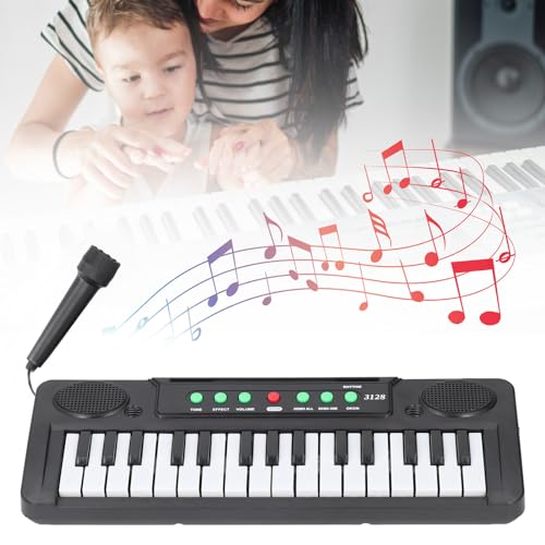 Kinder-Klaviertastatur, 31 Tasten, Digitalpiano für Kinder, Musik-E-Piano mit Mikrofon, Unterstützt Aufnahme, Pädagogisches Instrument, Spielzeugklavier für 3–6 Mädchen und Jungen von Diyeeni