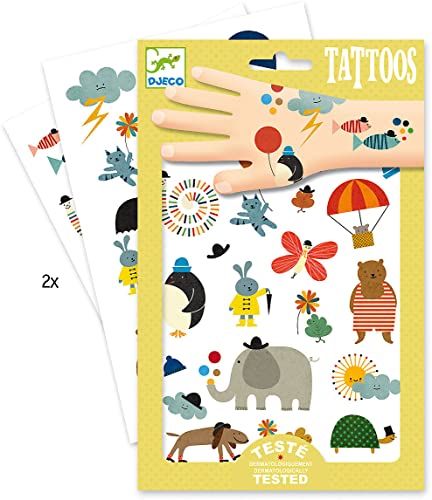 Abzieh-Tattoos Tiere von Djeco