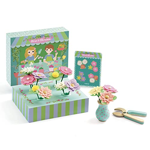 DJECO 35501 Imitación La Floristería de Rose & Florian Flower Blumenpresse für Kinder, bunt von Djeco