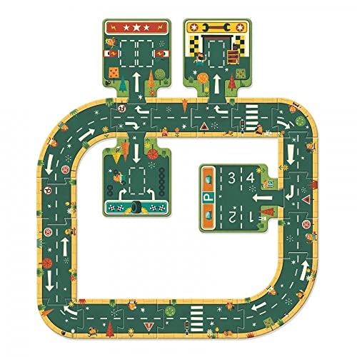 DJECO 37162 Pop to Play Straßen Rennstrecken und Playsets für Spielzeugautos von Djeco