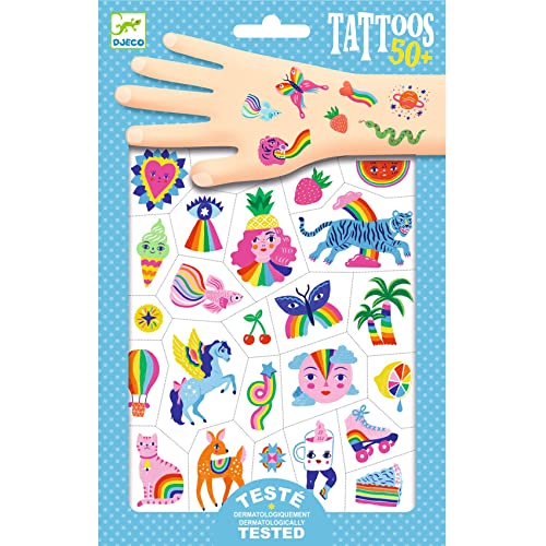 Djeco Tattoos - Regenbogen | temporäre Klebetattoos #DJ09617 von Djeco