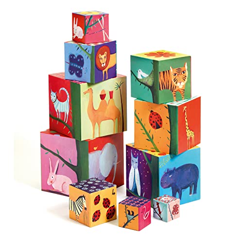 Djeco 10 Nachure Blocks DJ08505, Nature & Animal von Djeco