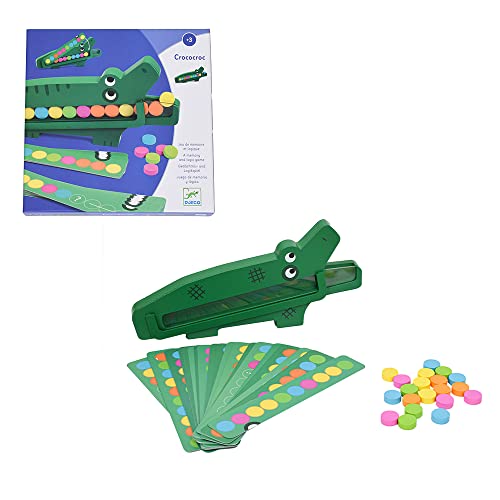 DJECO 31629 Juegos educativos Crococroc Geschicklichkeitsspiele, bunt von Djeco