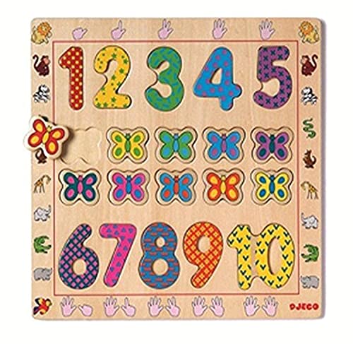 Djeco 79977 Puzzle 1 bis 10, 10 Teile von Djeco