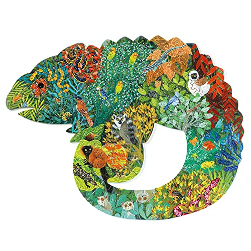 DJECO Chameleon Tier Puzzle Art Chamäleon (37655), bunt, 1000 von Djeco