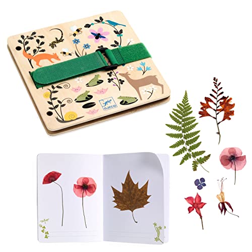 Djeco DIY - Pflanzenpresse und Herbarium | Bastel-Set #DJ07973 | Spiel für Kinder, Botanik aus Gras, tragbar, zum Sammeln und Tragen von Pflanzen und Blumen – mit Herbarium – Alter 5+ von Djeco