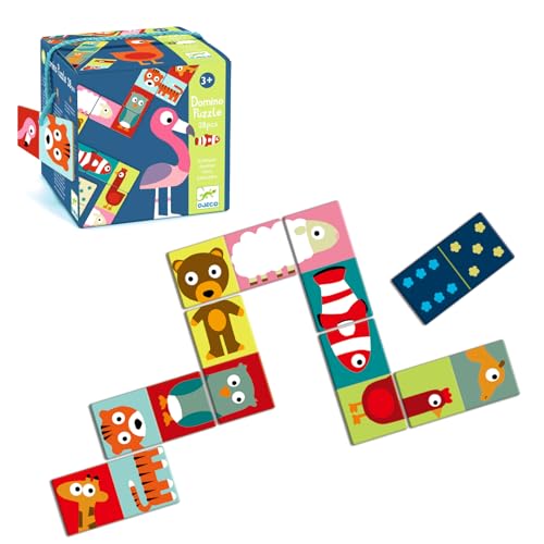 Djeco Domino Animo-Puzzle, Mehrfarbig (30) von Djeco