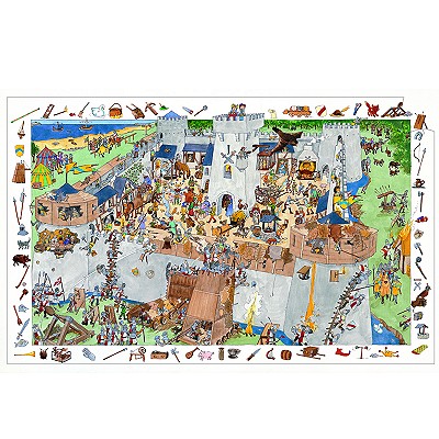 Djeco Entdecker Puzzle - Befestigte Burg 100 Teile Puzzle Djeco-07503 von Djeco