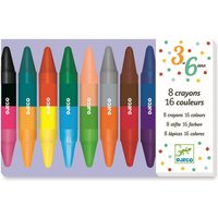 Djeco - Farben - 8 twins crayons von Djeco