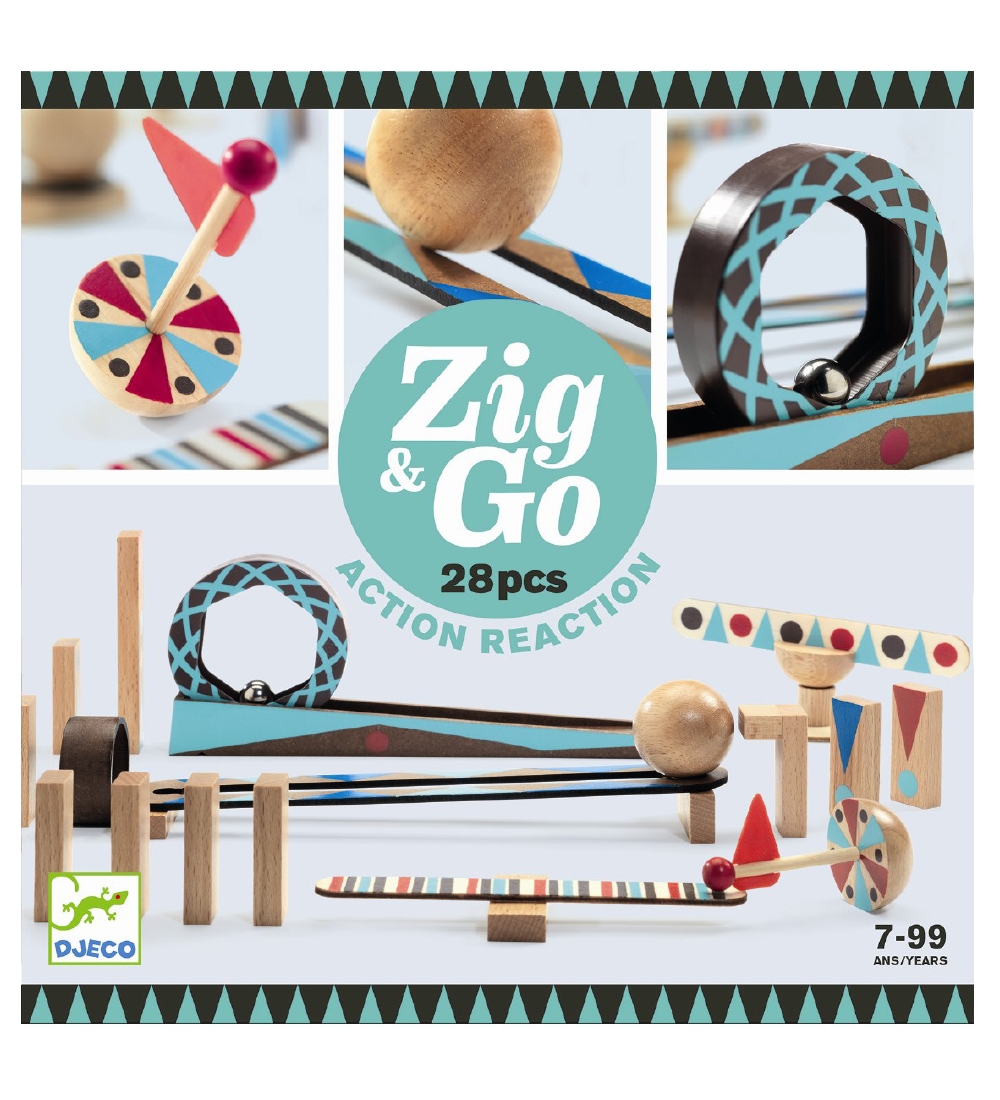 Djeco Kugelbahn - 28 Teile - Zig & Go - Holz - Djeco - One Size - Kugelbahn Djeco Kugelbahn - 28 Teile - Zig & Go - Holz - Djeco - One Size - Kugelbahn von Djeco