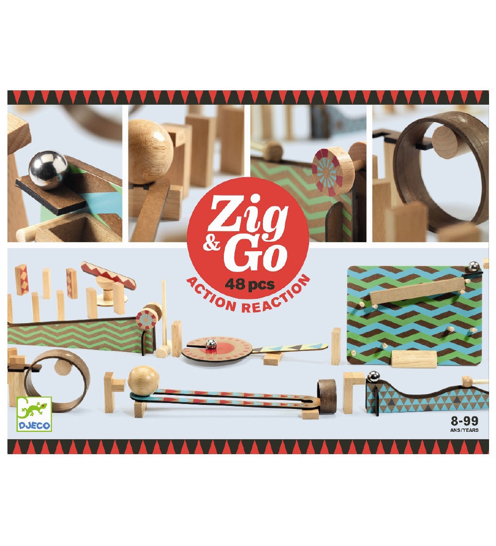 Djeco Kugelbahn - 48 Teile - Zig & Go - Holz - Djeco - One Size - Kugelbahn Djeco Kugelbahn - 48 Teile - Zig & Go - Holz - Djeco - One Size - Kugelbahn von Djeco
