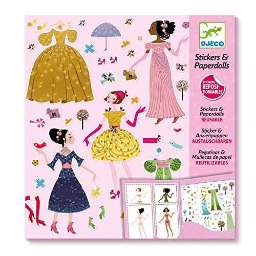 Djeco - Paper Dolls und Sticker Dresses Through the Season Papierpuppen von Djeco