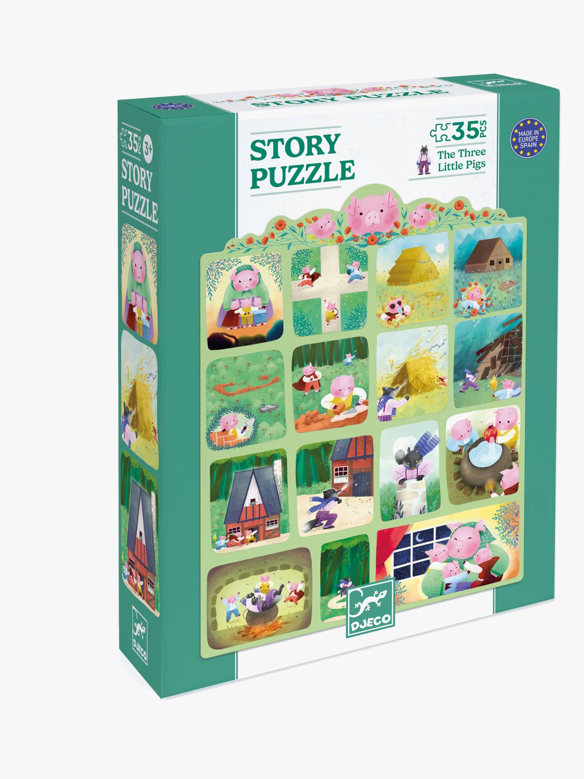 Djeco Puzzle-Set Die drei kleinen Schweinchen 35 Teile Djeco Puzzle-Set Die drei kleinen Schweinchen 35 Teile von Djeco