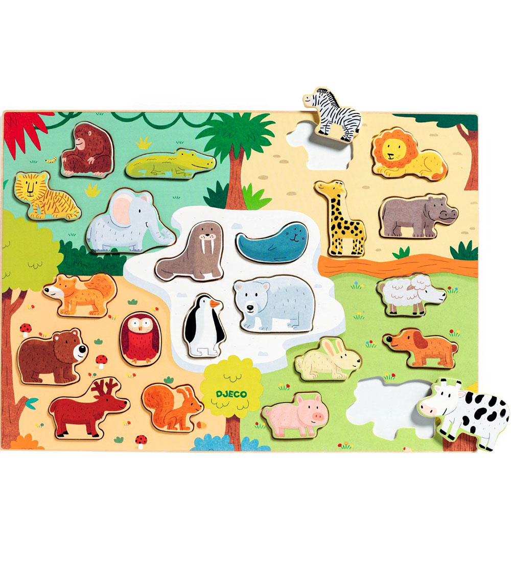 Djeco Puzzlespiel - Holz - 22 Teile - Puzzlo Animo - Djeco - One Size - Puzzlespiele Djeco Puzzlespiel - Holz - 22 Teile - Puzzlo Animo - Djeco - One Size - Puzzlespiele von Djeco