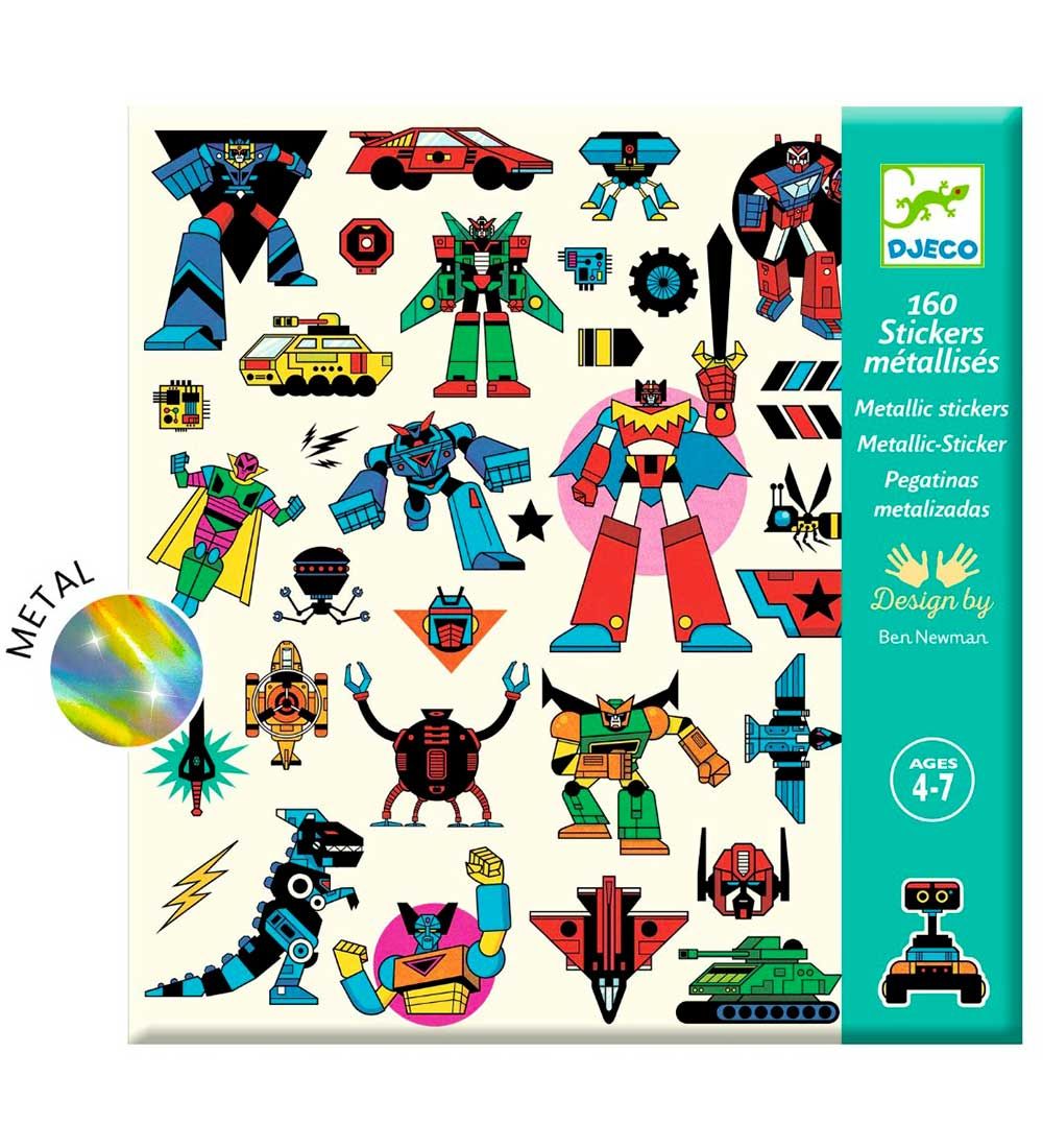 Djeco Stickers - Metallic - 160 st. - Robots - Djeco - One Size - Sticker Djeco Stickers - Metallic - 160 st. - Robots - Djeco - One Size - Sticker von Djeco