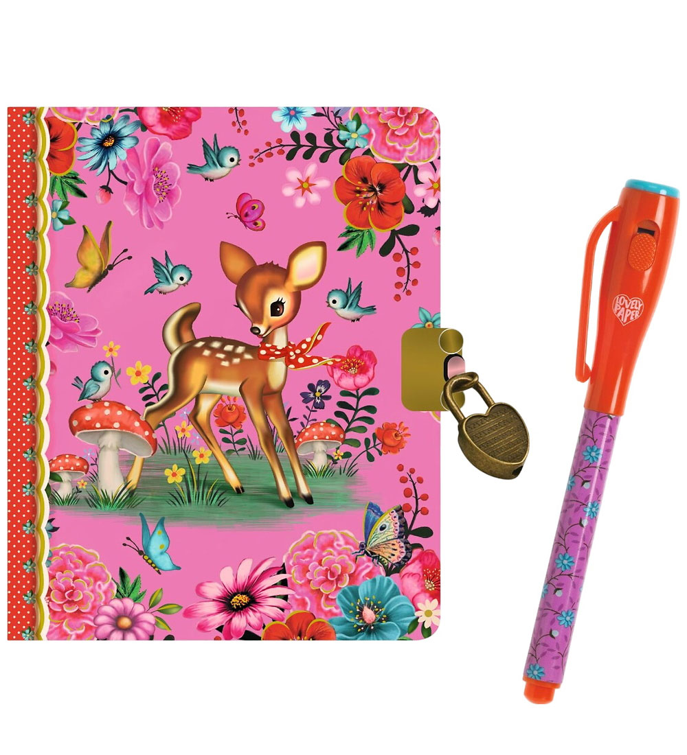 Djeco Tagebuch m. Schloss & Zauberstift - Fiona Hewitt - Bambi/B - Djeco - One Size - Tagebücher Djeco Tagebuch m. Schloss & Zauberstift - Fiona Hewitt - Bambi/B - Djeco - One Size - Tagebücher von Djeco