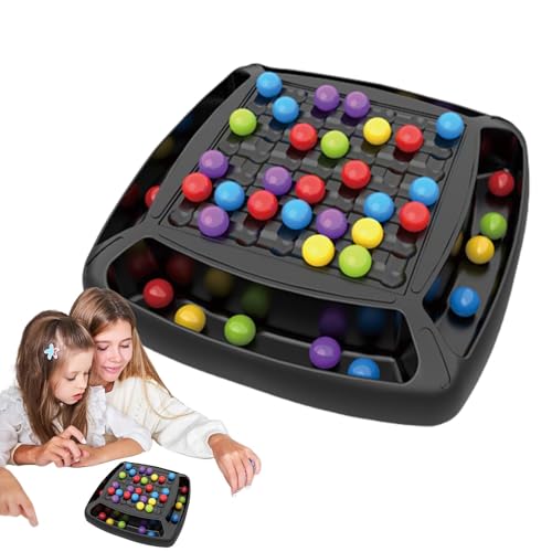 Djowyh Elimination Brettspiel | Rainbow Puzzle Chess Toy | Rainbow Ball Elimination Brettspiel - Lustige Schachbrett Strategiespiel | Double Duel Tragbares Familienspiel Für Kindereltern von Djowyh