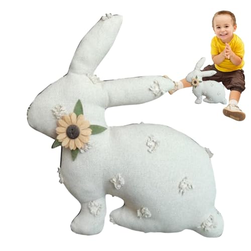 Djowyh Kaninchenpuppe, Kaninchenpuppen für Mädchen,plüschspielzeug | Bunny Plüschgefüllte Tier, verzerrte Puppe für Geburtstag Osterfestivals, süßer für und Mädchen von Djowyh